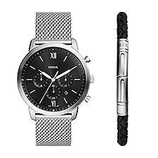 Engraved Fossil Neutra Chronograph and Bracelet Gift Set   - 46601