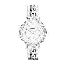 Jacqueline Engraved Women's Fossil Watch - Pave Silver - 46606