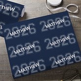 Collegiate Year Personalized Graduation Wrapping Paper - 46773