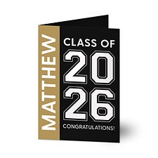 Collegiate Year Personalized Graduation Greeting Card - 46785
