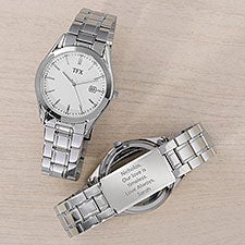 Men's Engraved Silver Watch - TFX By Bulova - 46799
