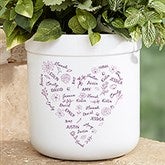 Blooming Heart Personalized Outdoor Flower Pot  - 46897
