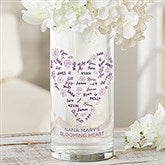 Blooming Heart Personalized Glass Flower Vase  - 46920