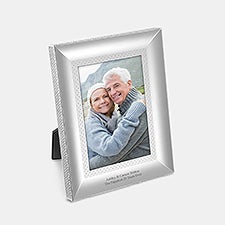 Engraved Waterford Lismore Diamond Silver 5x7" Frame - 47087