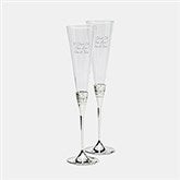 Engraved Vera Wang Wedgwood With Love Silver Flute Pair       - 47115