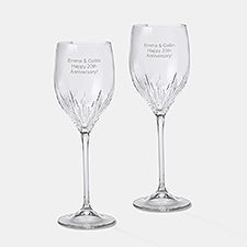 Engraved Vera Wang Wedgwood Duchess Wine Pair   - 47116