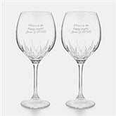 Engraved Wedgwood Vera Wang Duchess Red Wine Goblet Pair    - 47121