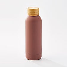 Stainless Steel and Bamboo Water Bottle in Mauve  - 47138