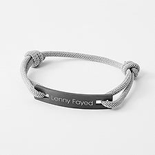 Engraved Grey Cord ID Bracelet  - 47184