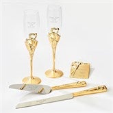 Engraved Gold Intertwined Heart Gift Set      - 47196