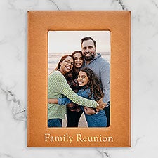 Personalized 4" x 6" Leather Studio Frame - 47310D