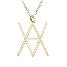 Personalized Geometrical Name Necklace  - 47516D