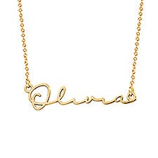 Personalized Minimalist Script Name Necklace  - 47533D