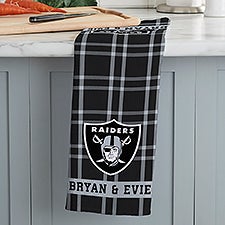 NFL Las Vegas Raiders Personalized Waffle Weave Kitchen Towel - 47563