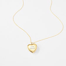 Engraved Gold Over Sterling Silver Heart Locket  - 47620