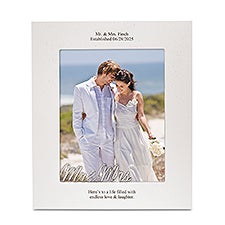 Engraved Mr. & Mrs. Wooden 8x10" Picture Frame  - 47686
