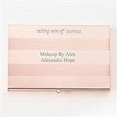 Engraved Rose Gold Striped Card Case   - 47713
