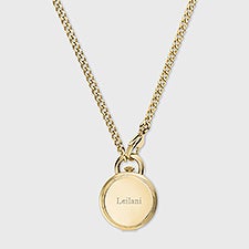 Engraved Fossil Goldtone Jacqueline Watch Necklace   - 47730