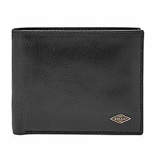 Engraved Fossil Ryan Black RFID & Passcase Wallet   - 47737