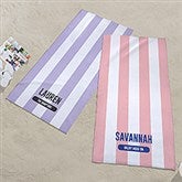 Sunkissed Stripes Personalized Beach Towels - 47745