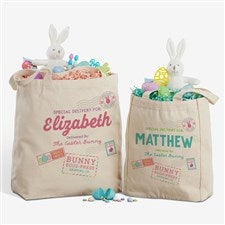 Special Delivery Personalized Easter Canvas Tote Bags - 47793