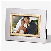 Wedding Personalized Silver & Gold Hammered Frame - 47825