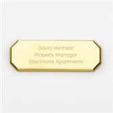 Engraved Brass Octagon Plate- 3&quot;Long by 1&quot;Tall   - 47864