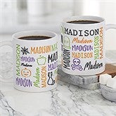 Halloween Repeating Name Personalized Coffee Mugs - 48166