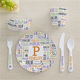 Halloween Repeating Name Personalized Kids Dinnerware - 48172