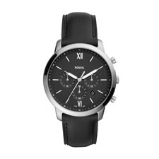 Fossil Men's Neutra Chrono Black Leather Watch - 48194