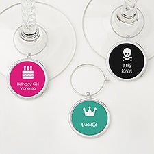 Choose Your Icon Personalized Wine Charm - 48337
