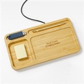 Engraved Bamboo Charging Valet Tray   - 48470