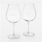 Engraved Riedel Veritas Pinot Wine Glass Set of 2     - 48553