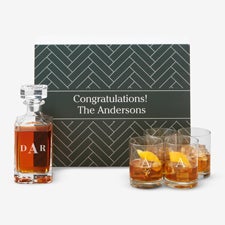 Personalized Whiskey Glass & Decanter Gift Set - Classic Celebrations - 48578