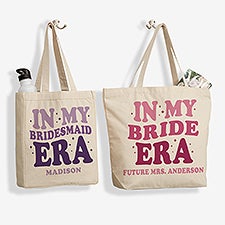 In My Bridal Party Era Personalized Canvas Tote Bags - 48658