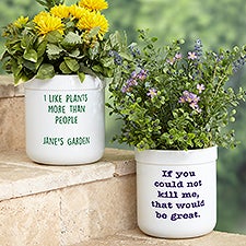 Write Your Own Personalized Outdoor Flower Pot  - 48767