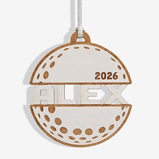 Golf Personalized Wood Ornament - 49050
