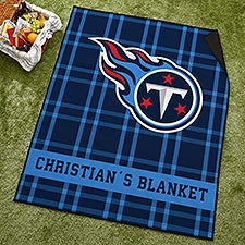 NFL Tennessee Titans Personalized Plaid Picnic Blanket - 49254