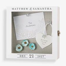 Moody Chic Engraved Wedding Shadow Box  - 49321