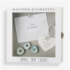 Moody Chic Engraved Wedding Shadow Box  - 49321