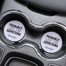 Probably Late Personalized Car Coaster Set - 49397