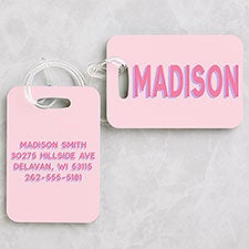 Shadow Name Personalized Luggage Tag Set  - 49591