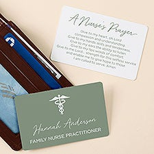 A Nurse's Prayer Personalized Metal Wallet Card - 49862