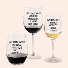Happy Birthday Personalized Wine Glass Collection - 49980