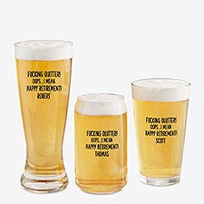 F*ing Quitter Oops… Personalized Beer Glasses - 49993