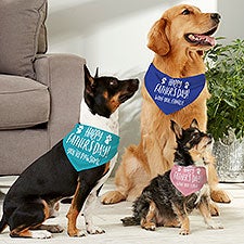 Happy Father's Day Personalized Dog Bandana - 50002