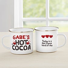 Personalized Kids Valentine's Day Hot Cocoa Enamel Mug  - 50085