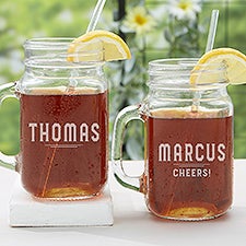Personalized Engraved Glass Mason Jar - 50273