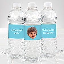 Photo Face Cutout Personalized Water Bottle Labels  - 50307