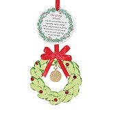 Engraved Giving Wreath Ornament   - 50341